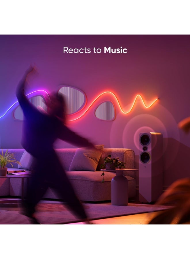 Nanoleaf Matter Smart Multicolor Rope Light (5m) | RGB LED Rope Light, 16M+ Colors, Matter/Wi-Fi/Bluetooth, App & Voice Control w/ Alexa/Google/Apple Home, Indoor Flexible Mood Lighting, Easy Install - Image 4